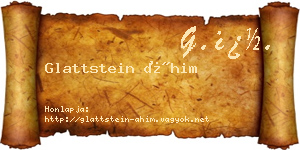 Glattstein Áhim névjegykártya